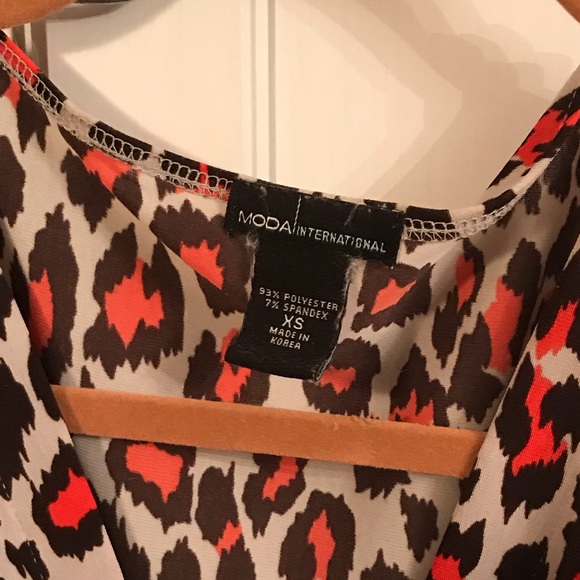Moda International Orange Leopard Print Dress - Picture 12 of 14